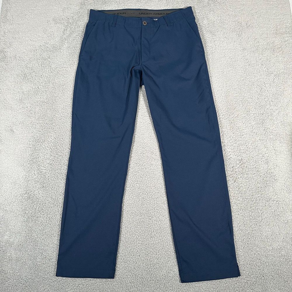 Under Armour Pants Mens 36x32 (Fits 34x32)‎ Blue Golf Performance Straight *Read